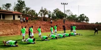 'Jogadores remistas realizam atividade física