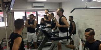 Jogadores remistas realizam atividade física