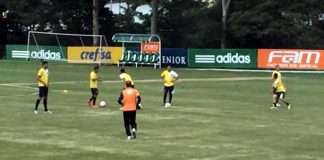 Jogadores remistas realizam atividade física