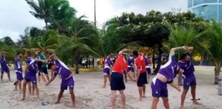 Jogadores remistas realizam atividade física em Maceió-AL