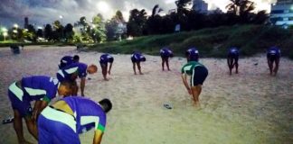 Jogadores remistas realizam atividade física em João Pessoa-PB