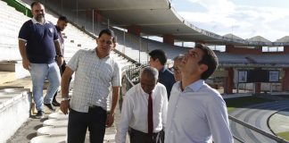 Fábio Bentes acompanhou a visita do governador Helder Barbalho ao estádio Mangueirão