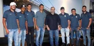 Fredson, Mário Sérgio, Vinícius, João Nasser Neto (Netão), Fábio Bentes, Vacaria, Echeverría e Thiago