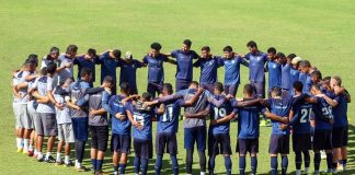 Jogadores remistas realizam atividade física