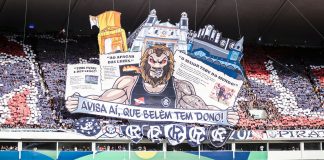 Mosaico do Fenômeno Azul no Mangueirão – Foto: Samara Miranda (Clube do Remo)