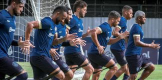 Jogadores remistas realizam atividade física – Foto: Samara Miranda (Clube do Remo)