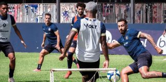 Jogadores remistas realizam atividade física – Foto: Samara Miranda (Clube do Remo)