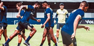 Jogadores remistas realizam atividade física – Foto: Samara Miranda (Clube do Remo)