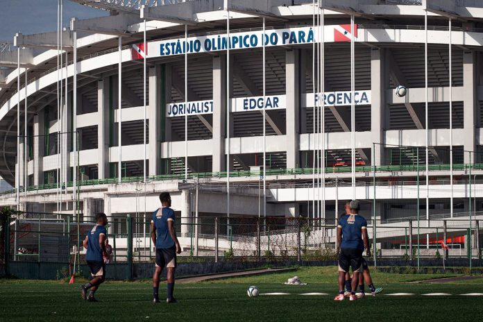 Jogadores remistas realizam atividade física – Foto: Samara Miranda (Clube do Remo)